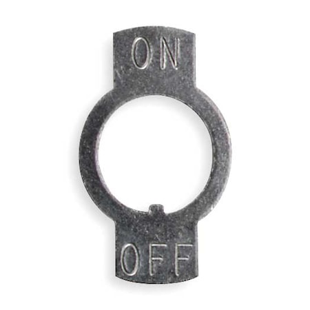 Carling Technologies Toggle Switch Legend Plate, On/Off, PK25 Y01