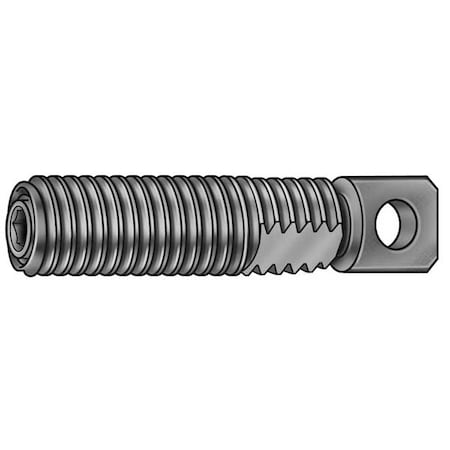 Zoro Select Swivel Spring Anchor, #6-32, 5/8 in L, Carbon Steel Black Oxide Z20050