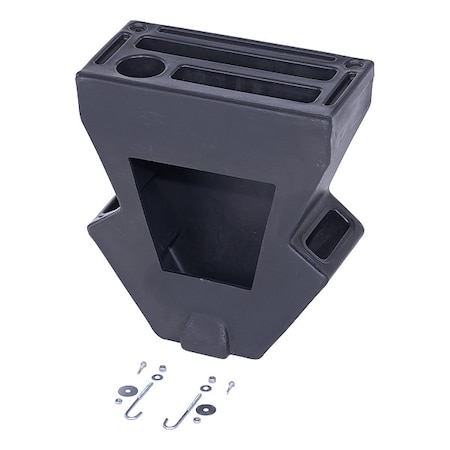 Zoro Select Pallet Truck Caddy, Molded Plastic P-CADDY-BK