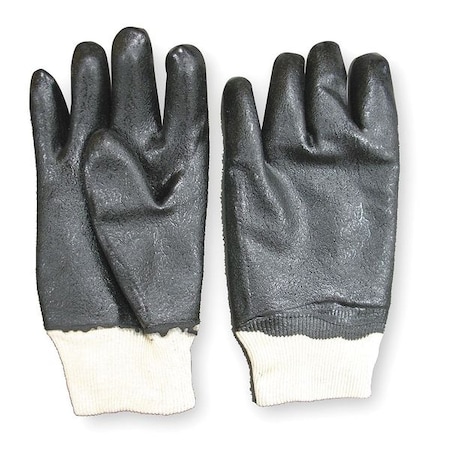 Condor Condor Chemical Resistant Gloves, Cotton Jersey, 10.25 in L, Black, M, 1 PR 2YEP5