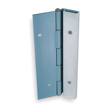 Markar Piano Hinge, Carbon Steel, Half Surface Mounting, 1 3/4 in Leaf W x 7 ft Leaf H, zinc plated HS203-001-600