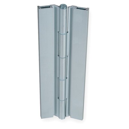 Markar Piano Hinge, Aluminum Alloy, Full Surface Mounting, 1 5/8 in Leaf W x 8 ft Leaf H, Clear Anodized FS102-002-628