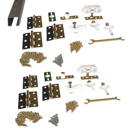 Pemko Aluminum Track and Hardware Kit, 96" L HF4/100A/8