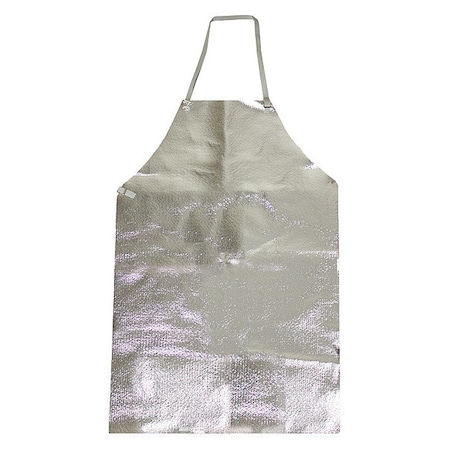 National Safety Apparel Aluminized Apron, OPF/Para-Aramid ( 19 oz ), 36 in Length, Silver A02NL24X36