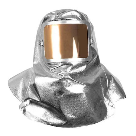 National Safety Apparel Hood, OPF/Para-Aramid ( 19 oz ), 19 oz, Silver, Universal H58NLHG