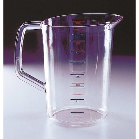 Rubbermaid Commercial Polycarbonate Measuring Cup, 4 Quarts FG321800CLR