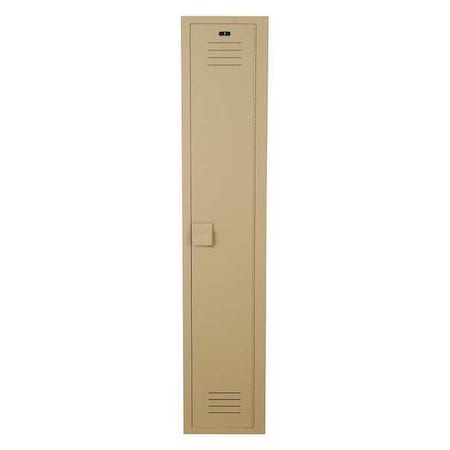 Bradley Wardrobe Locker, 12 in W, 12 in D, 60 in H, (1) Tier, (1) Wide, Beige LK1212601HV-202
