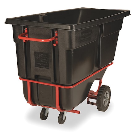 Rubbermaid Commercial Tilt Truck, Forkliftable, 1 cu yd, 1250 lb FG131542BLA