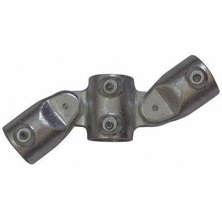 Zoro Select Structural Fitting, Adjustable Cross Tee, Aluminum, 1 in Pipe Size 2ZJ69