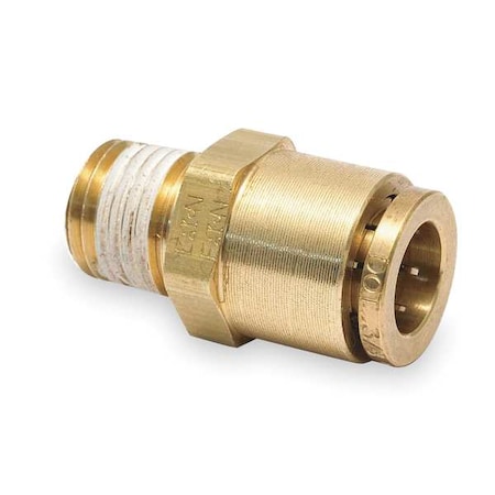 WEATHERHEAD Male Connector, 1/4-18, 1/4 In Tube Sz 1868X4X4