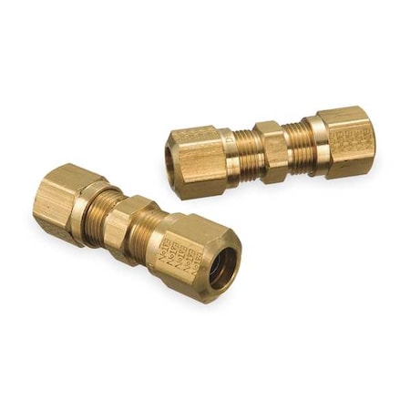 Weatherhead Strt, Brass, Comp. 1/4 in, Comp. 3/8 in 1462X4