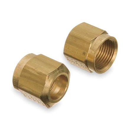 Weatherhead Nut, Brass, Compression, 1/4 in, PK10 1461X4