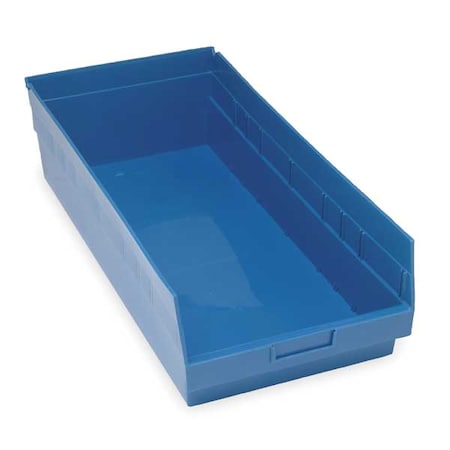Quantum Storage Systems Shelf Storage Bin, Polypropylene, Blue, 6 in H, 11 1/8 in W, 23 5/8 in L QSB216BL