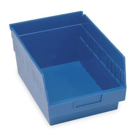 Quantum Storage Systems Shelf Storage Bin, Polypropylene, Blue, 6 in H, 11 1/8 in W, 17 7/8 in L QSB210BL