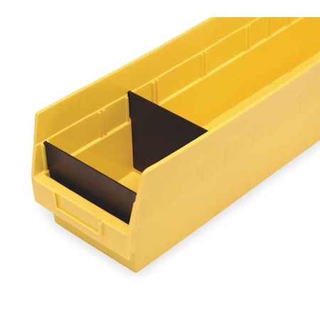 Quantum Storage Systems Plastic Divider, Black, 4 1/8 in L, 1/2 in H, 50 PK DSB202/204/206