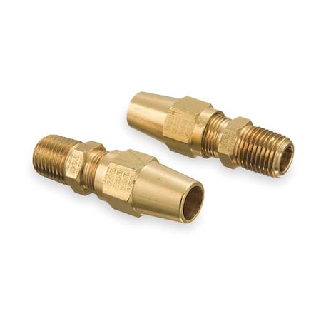 WEATHERHEAD Male Connector, 1/4-18, 1/4 In Tube Sz 1368X4X4