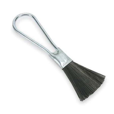 Tough Guy Wire Battery Brush, 3 3/4 in L Handle, Black, Oil Tempered Steel, 5 1/2 in L Overall 2ZPD3