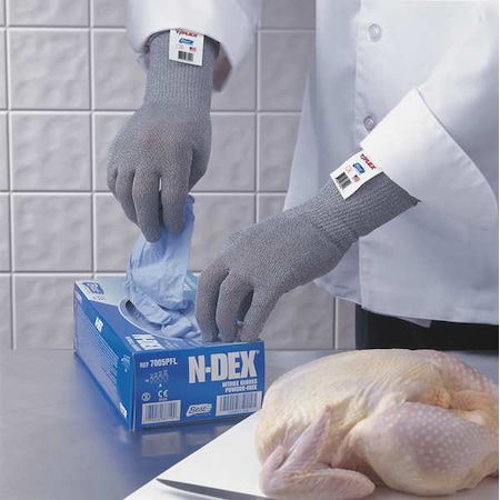 SHOWA Cut Resistant Gloves, A3 Cut Level, Uncoated, L, 1 PR 8113-09