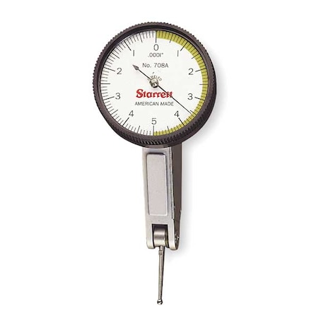 Starrett Dial Test Indicator, Hori, 0 to 0.010 In 708AZ