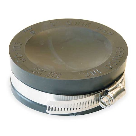 Fernco Flexible Cap, For Pipe Size 3" QC-103