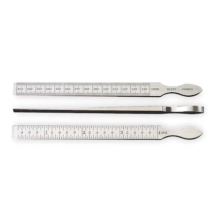 Starrett Taper Gage, 0.010-0.150 In, 6 1/4 In L 270