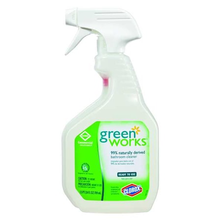 Green Works Bathroom Cleaner, Size 24 oz., PK12 00452