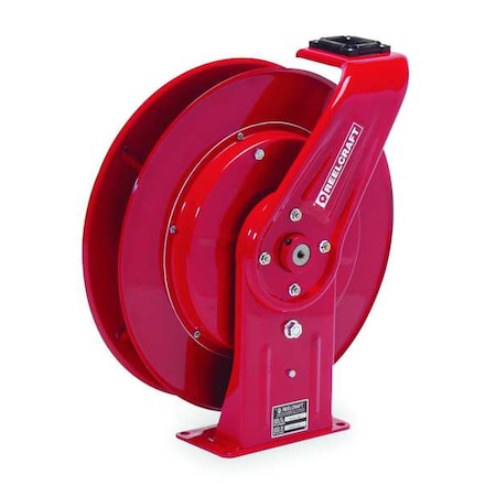 Reelcraft Spring Return Hose Reel, 3/8 in Hose Diameter, 50 ft Length, 4,500 psi Max. Pressure, Red PW7600 OHP