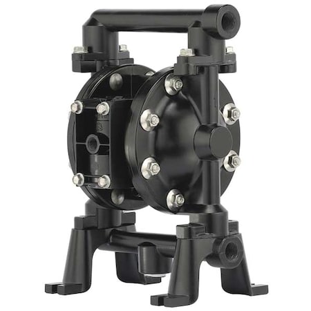 Aro Double Diaphragm Pump, Aluminum, Air Operated, Santoprene, 12 GPM PD05R-AAS-PAA-B