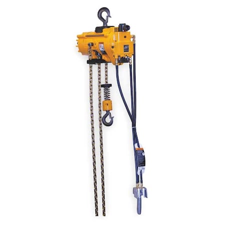 Ingersoll-Rand Air Chain Hoist, 1100 lb. Cap., 10 ft. Lft ML500KS-2C10-C6