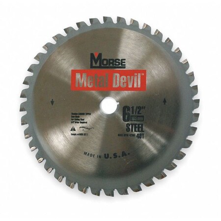 Morse Crclr Saw Bld, Crbde, 6-1/2 In, 40 Teeth CSM65040SC