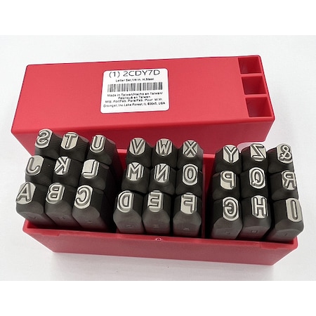 Zoro Select Hand Stamp Kit, Letter Set 2CDY7