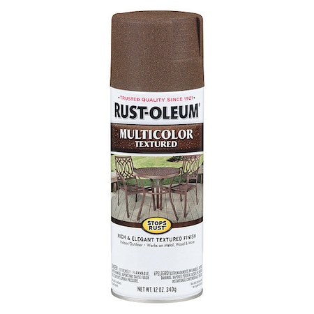 Rust-Oleum Textured Spray Paint, Autumn Brown, Textured, Solvent, 12 Oz 223523