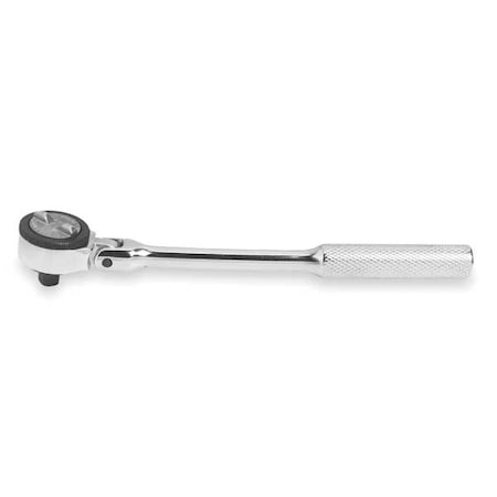 Proto 1/4" Drive 72 Geared Teeth Round Head Style Hand Ratchet, 6-37/64" L, Full Polish Finish J4757F