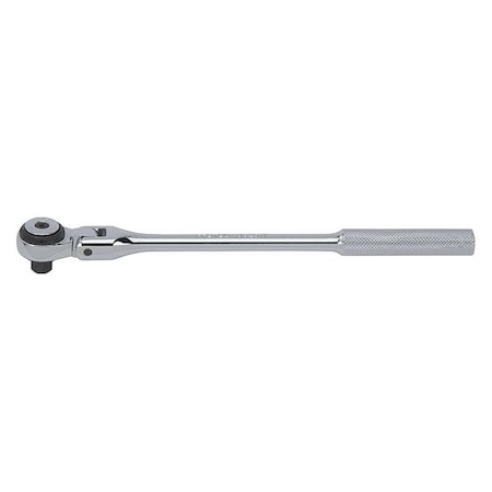 PROTO 3/8" Drive 72 Geared Teeth Round Head Style Hand Ratchet, 8-1/2" L, Full Polish Finish J5257F