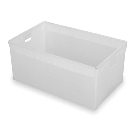 Diversi-Plast Nestable Storage Container, 22.4 gal, 30 in L x 19 in W x 12 in H, Natural, Polyethylene, 3 PK 39826