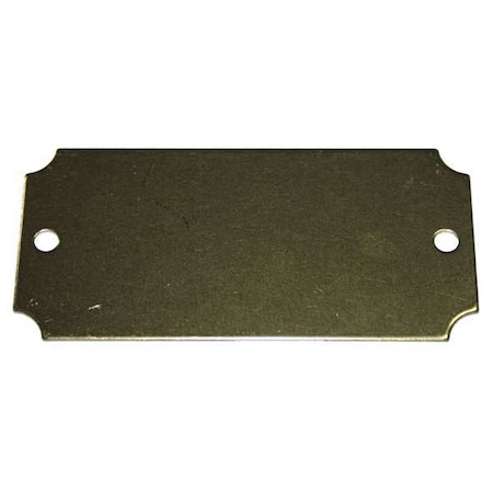 Zoro Select Blank Tag, 1 7/16 in H x 3 in W, Brass, Rectangle, 100 PK 2CEA6