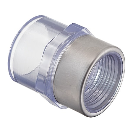 Zoro Select PVC Female Adapter, FNPT x Solvent, 1 in Pipe Size H435010SRLS