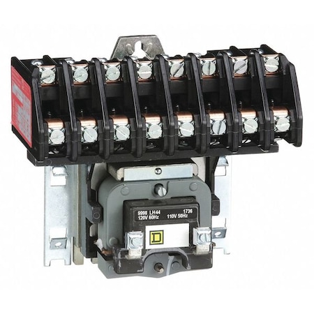 SQUARE D 120VAC Electrically Held Lighting Contactor 8P 30A 8903LO80V02