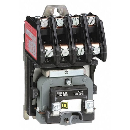 SQUARE D 120VAC Electrically Held Lighting Contactor 4P 30A 8903LO40V02