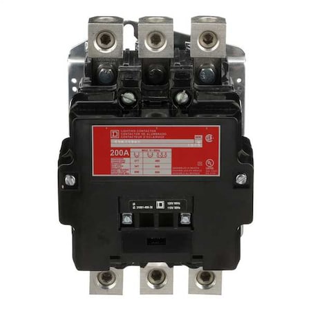 Square D 120VAC Electrically Held Lighting Contactor 3P 200A 8903SVO2V02