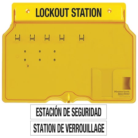 Master Lock Lockout Station, Unfilled, 12-1/4 In H 1482B