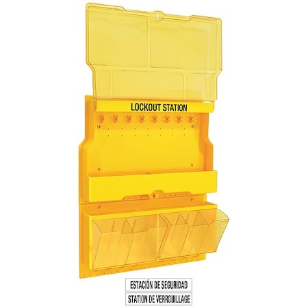 Master Lock Lockout Station, Unfilled, 26-1/2 In H S1900