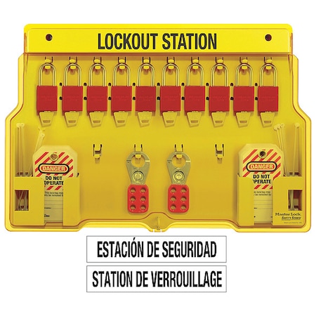 Master Lock 10-Lock Aluminum Padlock Station 1483BP1106