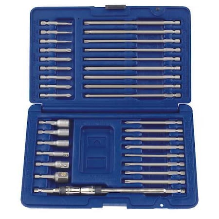 IRWIN Bit Set, Carbon Steel, For Power Tools IWAF1234