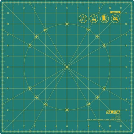 Olfa Rotating Rotary Cutting Mat, 12 x 12 In RM-12S