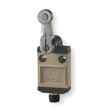 Omron Limit Switch, Plunger, Roller, SPDT, 1A at 120V AC, Actuator Location: Side D4CC1024