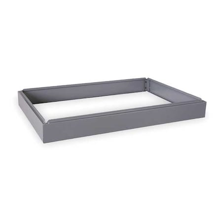 ZORO SELECT Flat File Cabinet Base, Closed Base, Gray 2CLD6