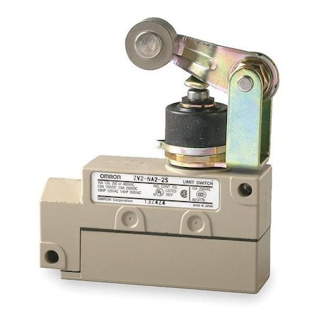 Omron Limit Switch, Plunger, Roller Lever, SPDT, 10A at 480V AC, Actuator Location: Top ZV2NA22S