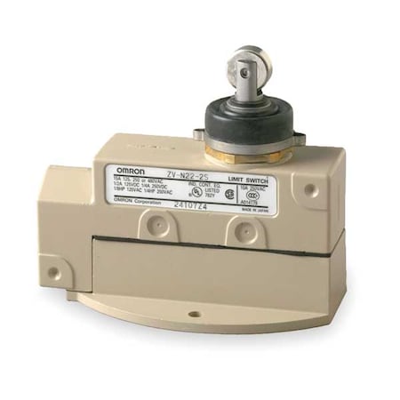 Omron Limit Switch, Plunger, Roller, SPDT, 10A at 480V AC, Actuator Location: Top ZVN222S