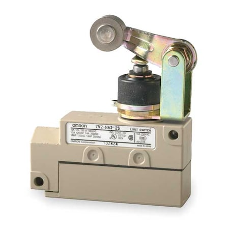 Omron Limit Switch, Plunger, Roller, SPDT, 10A at 480V AC, Actuator Location: Top ZV2N222S